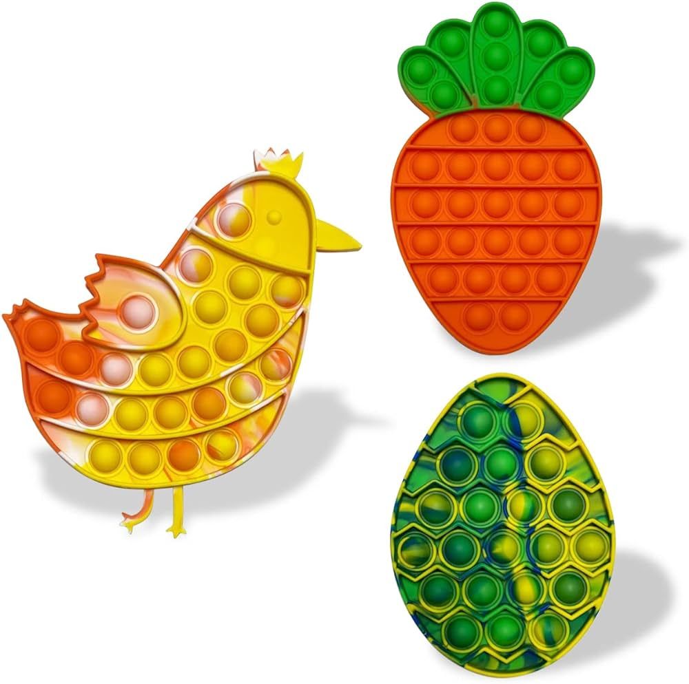 JoFAN 3 Pack Easter Fidget Sensory Pop Toys for Kids Boys Girls Toddlers Easter Basket Stuffers S... | Amazon (US)