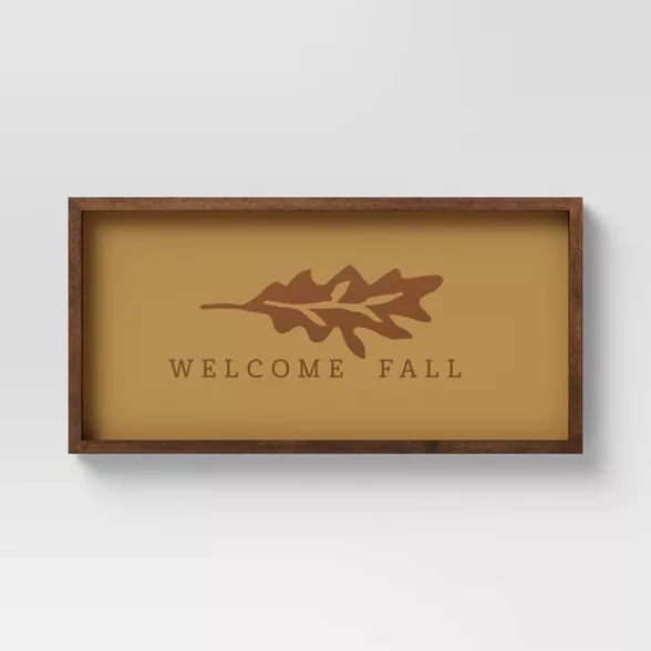 20" x 10" Welcome Fall Framed Wall Canvas - Threshold™ | Target