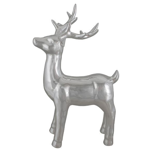 Northlight 14" Metallic Silver Standing Reindeer Christmas Tabletop Decor | Target