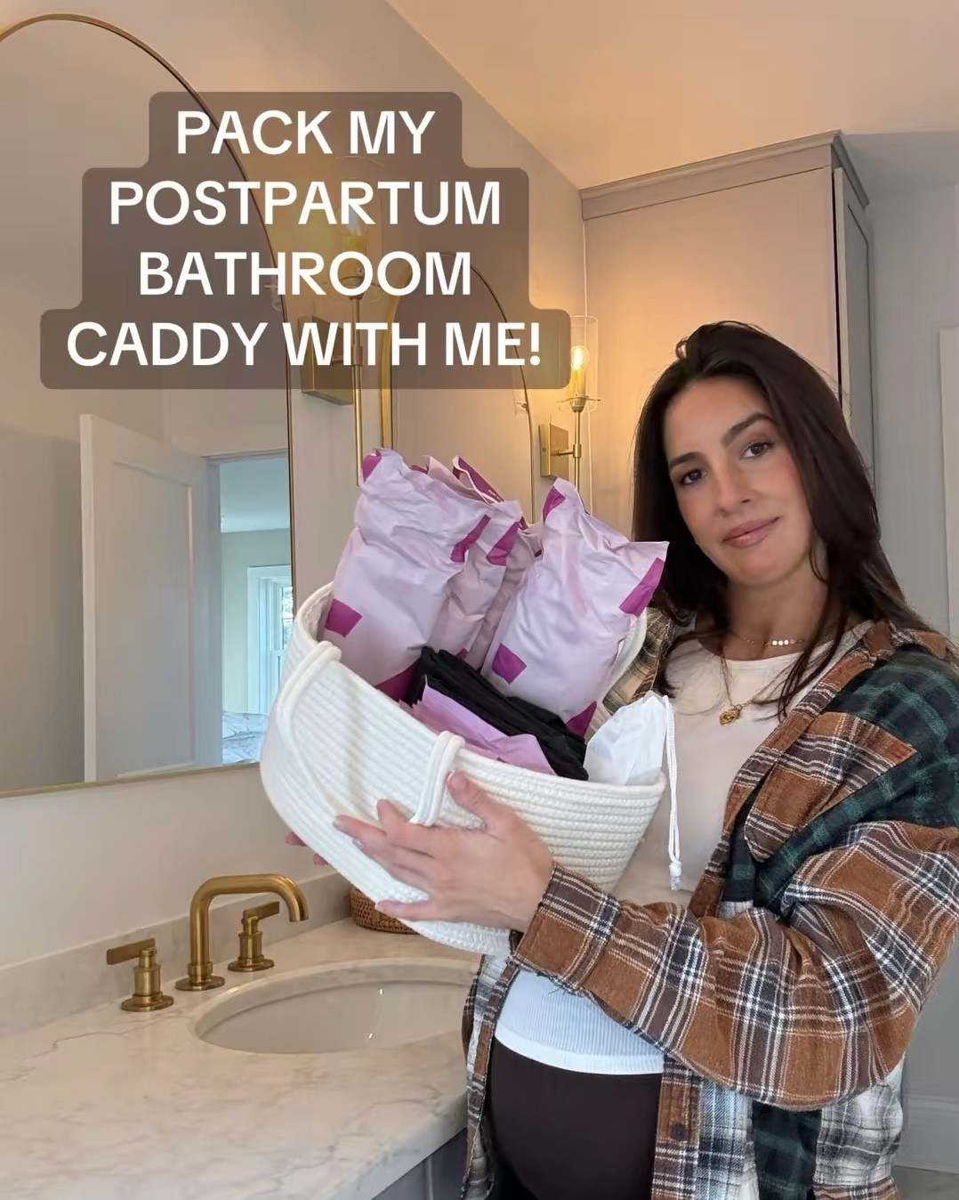 First-time mom prepping my postpartum bathroom caddy! 👶🏻