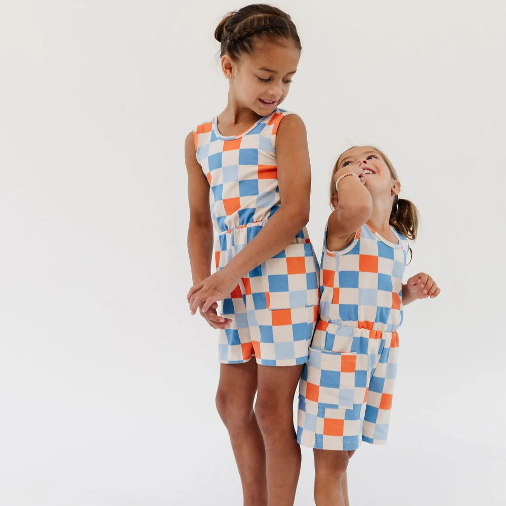 The Tank Shortie Jumpsuit in Checkerboard | Alice + Ames