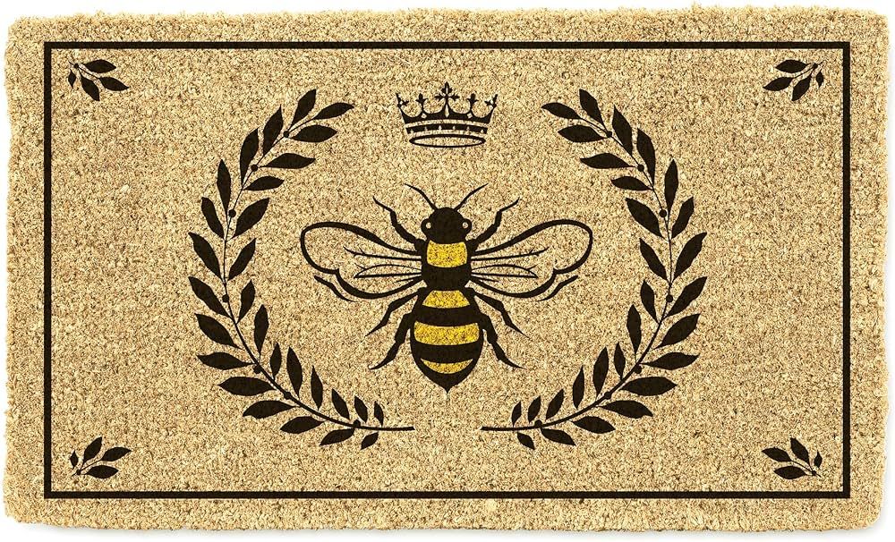Abbott Coir Fibre Doormat, Bee in Crest, Natural Material | Amazon (US)