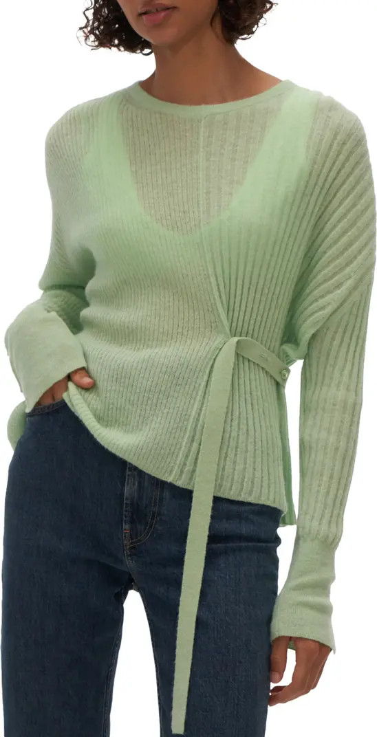 Strap Detail Alpaca Sweater | Nordstrom