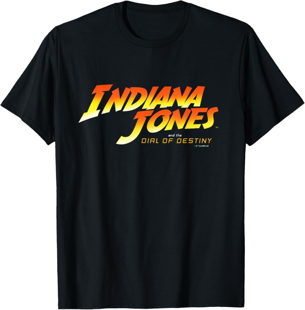 Lucasfilm Indiana Jones and the Dial of Destiny Movie Logo T-Shirt | Amazon (US)