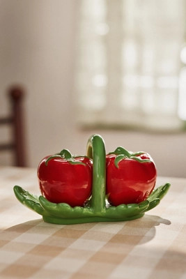 Tomato Dolomite Salt & Pepper Shakers | Anthropologie (US)