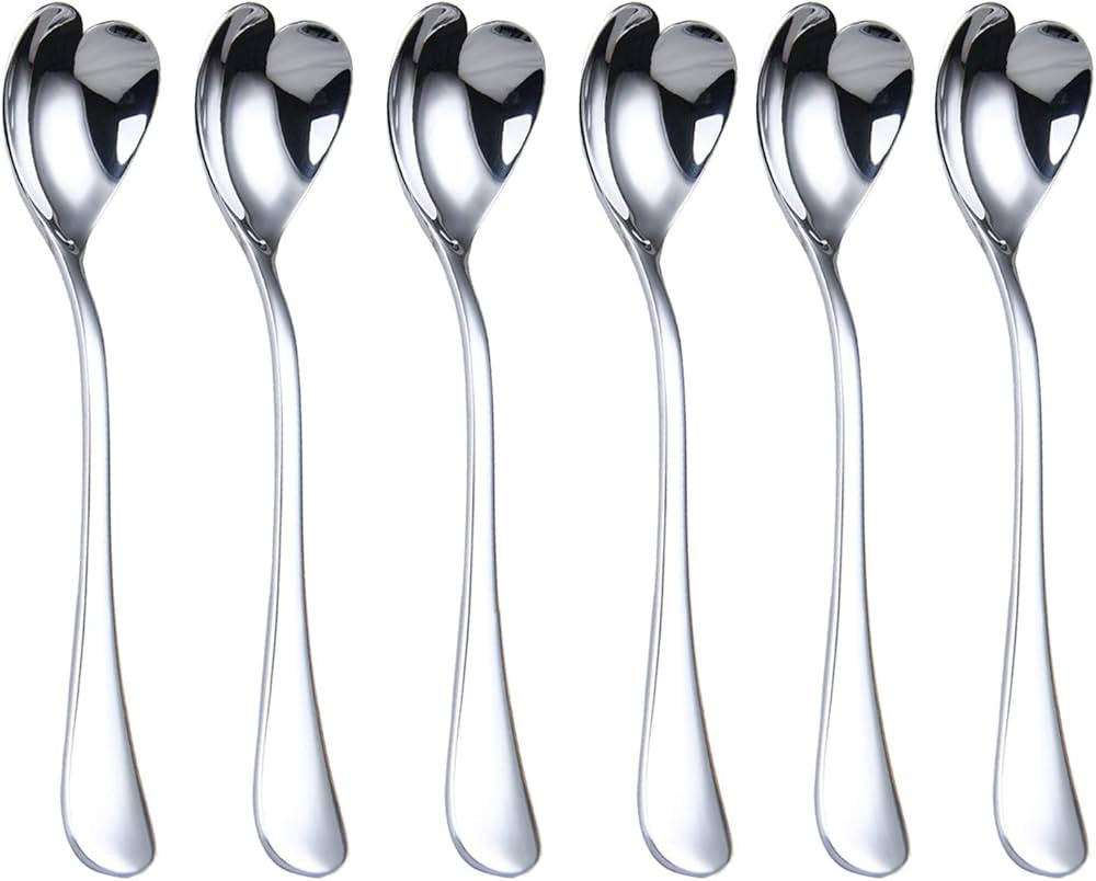 Mini Coffee Spoons, Demitasse Spoons, heart shaped spoons, 4.9-inch18/10 Stainless Steel Spoons S... | Amazon (CA)