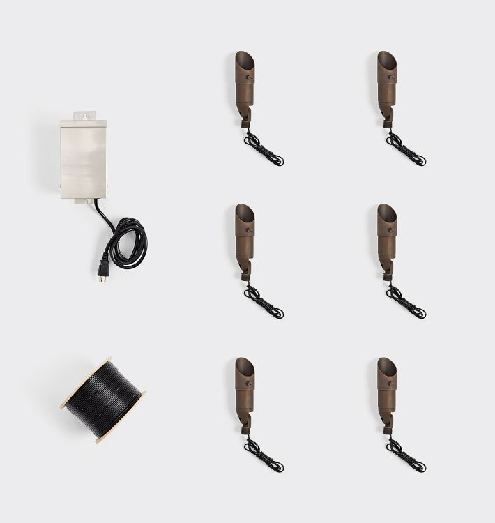 Directional Low Voltage Uplight, Brass - Set of 6 | Rejuvenation