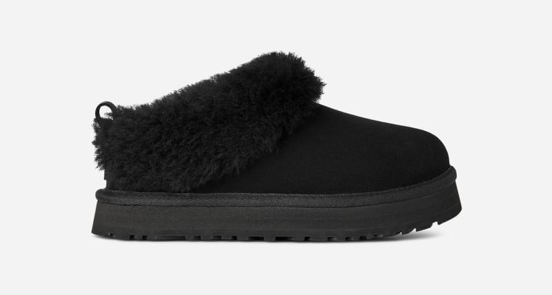 UGG® Kids' Tazzelle Sheepskin Slippers in Black, Size 4K | UGG (US)