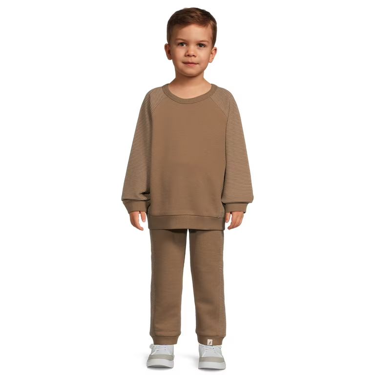 easy peasy Baby and Toddler Boy Sweatshirt and Jogger Pants Outfit Set, 2-Piece, Sizes 12M-5T | Walmart (US)