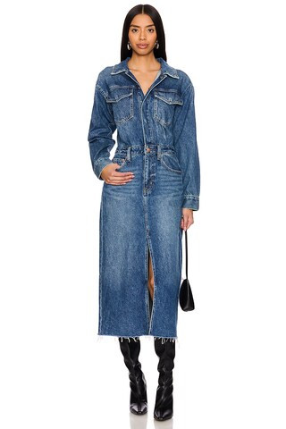 Western Denim Midi Dress in Feeling This | Revolve Clothing (Global)