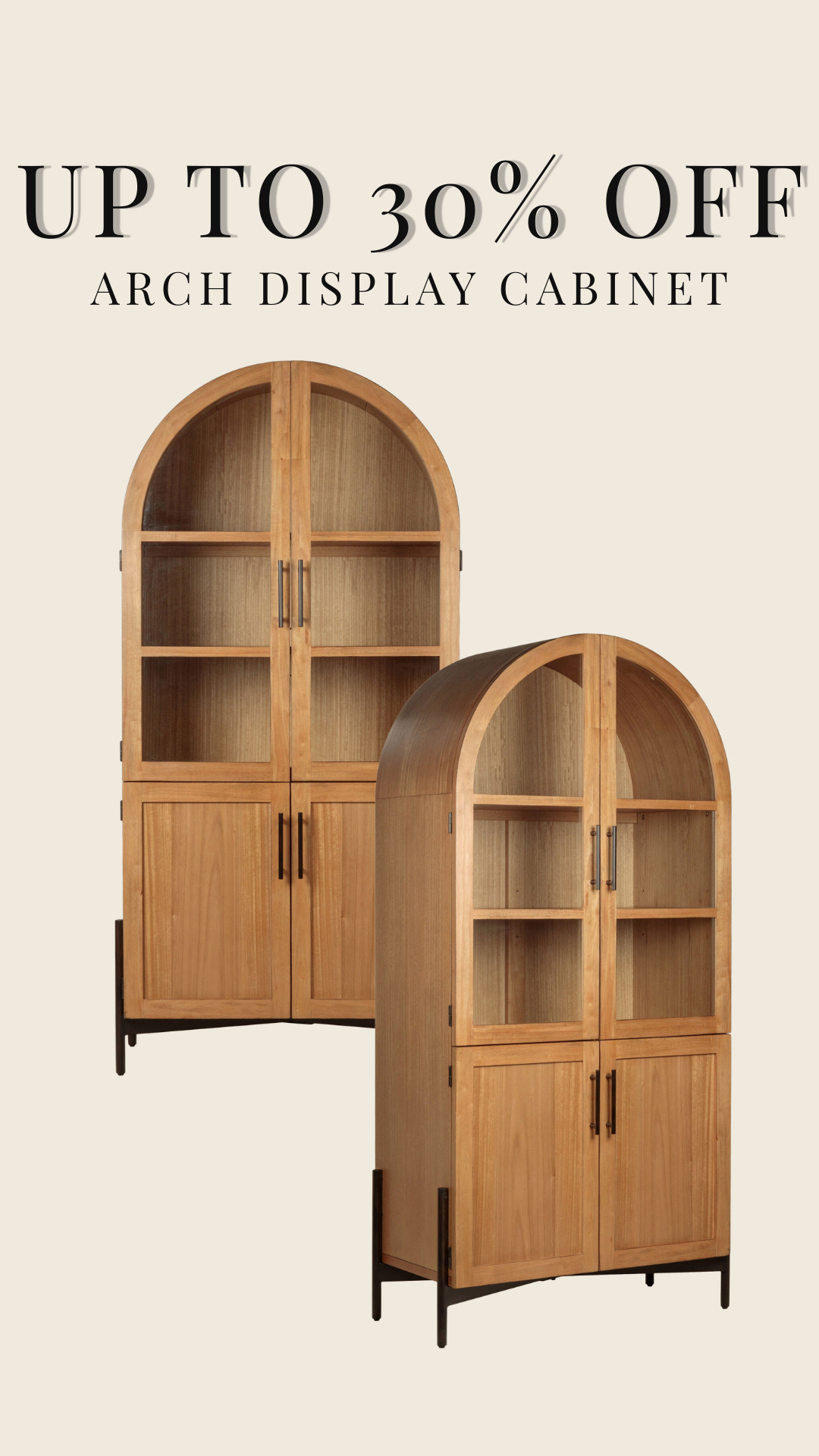Up to 30% off this gorgeous arch display cabinet from World Market!

furniture, home decor, interior design #WorldMarket 

 #LTKHome #LTKSaleAlert