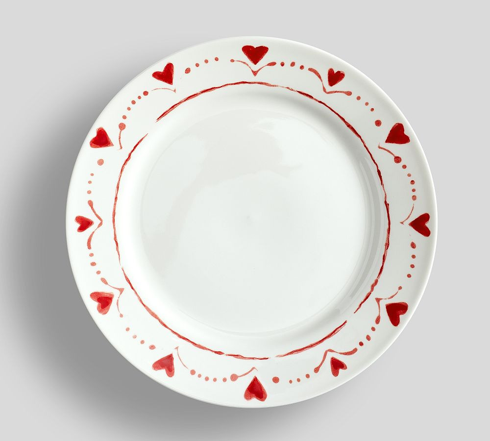 Painted Hearts Salad Plates - Set of 4 | Pottery Barn (US)