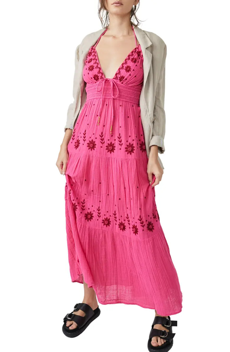 Real Love Embroidered Tiered Maxi Sundress | Nordstrom
