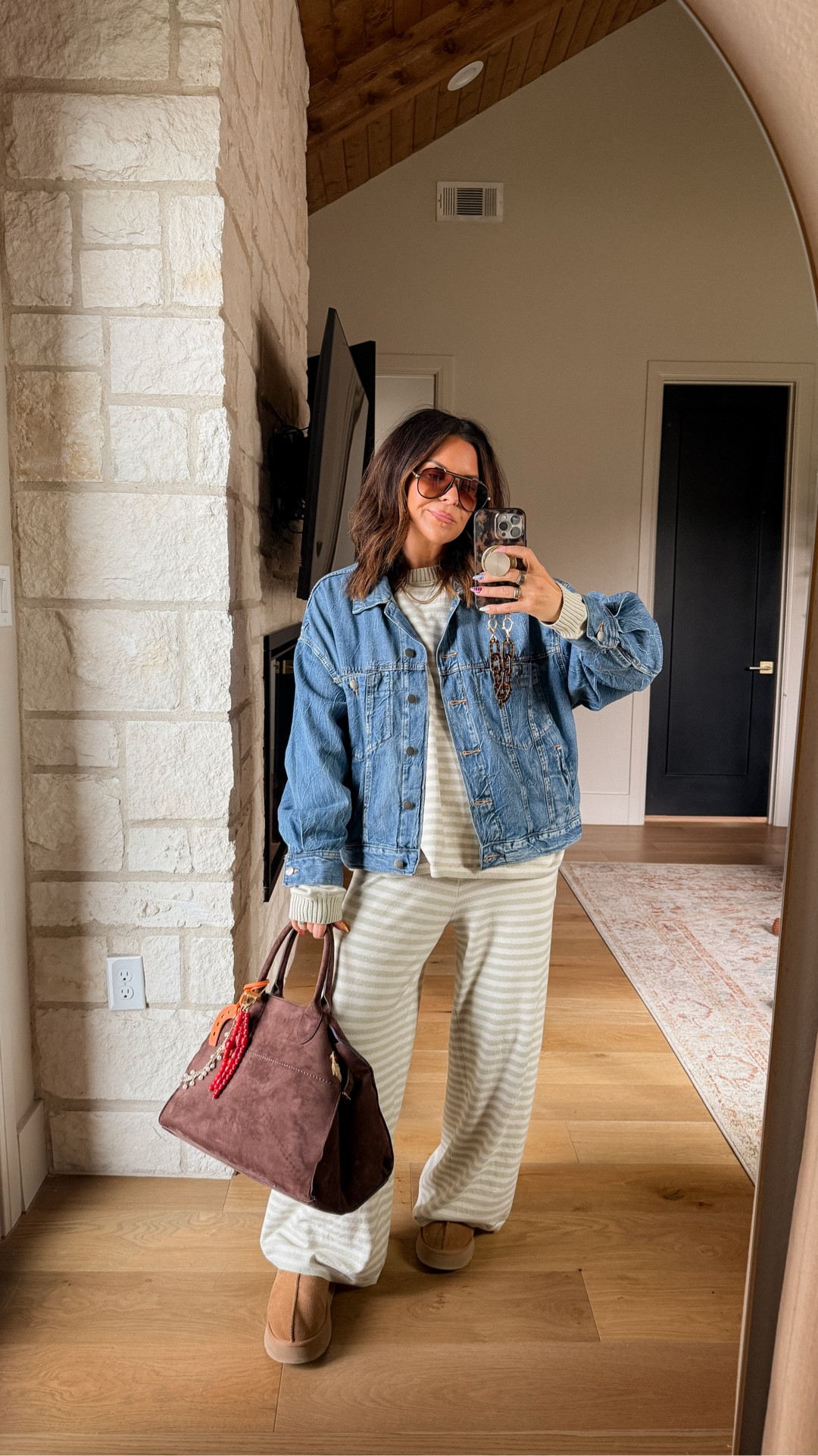 Today’s outfit. 
Aerie top: Xl
Aerie bottoms: large
(Use code: STEPH20)
Target Denim jacket: XL



#LTKootd #LTKgrwm #LTKdayinmylife