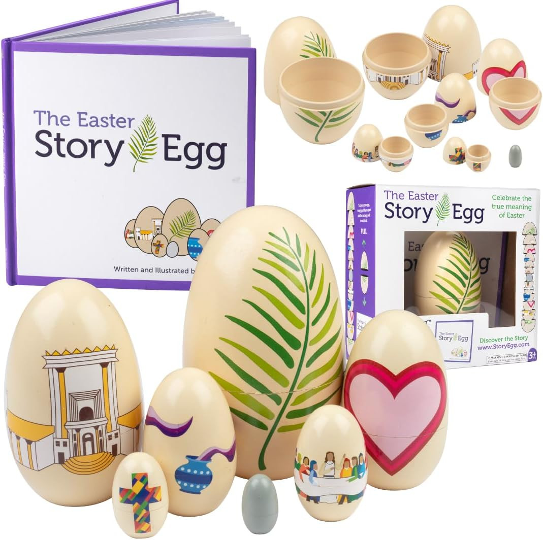 SCS Direct The Easter Story Egg – Interactive Countdown with Story Book & Decorative Nesting To... | Amazon (US)