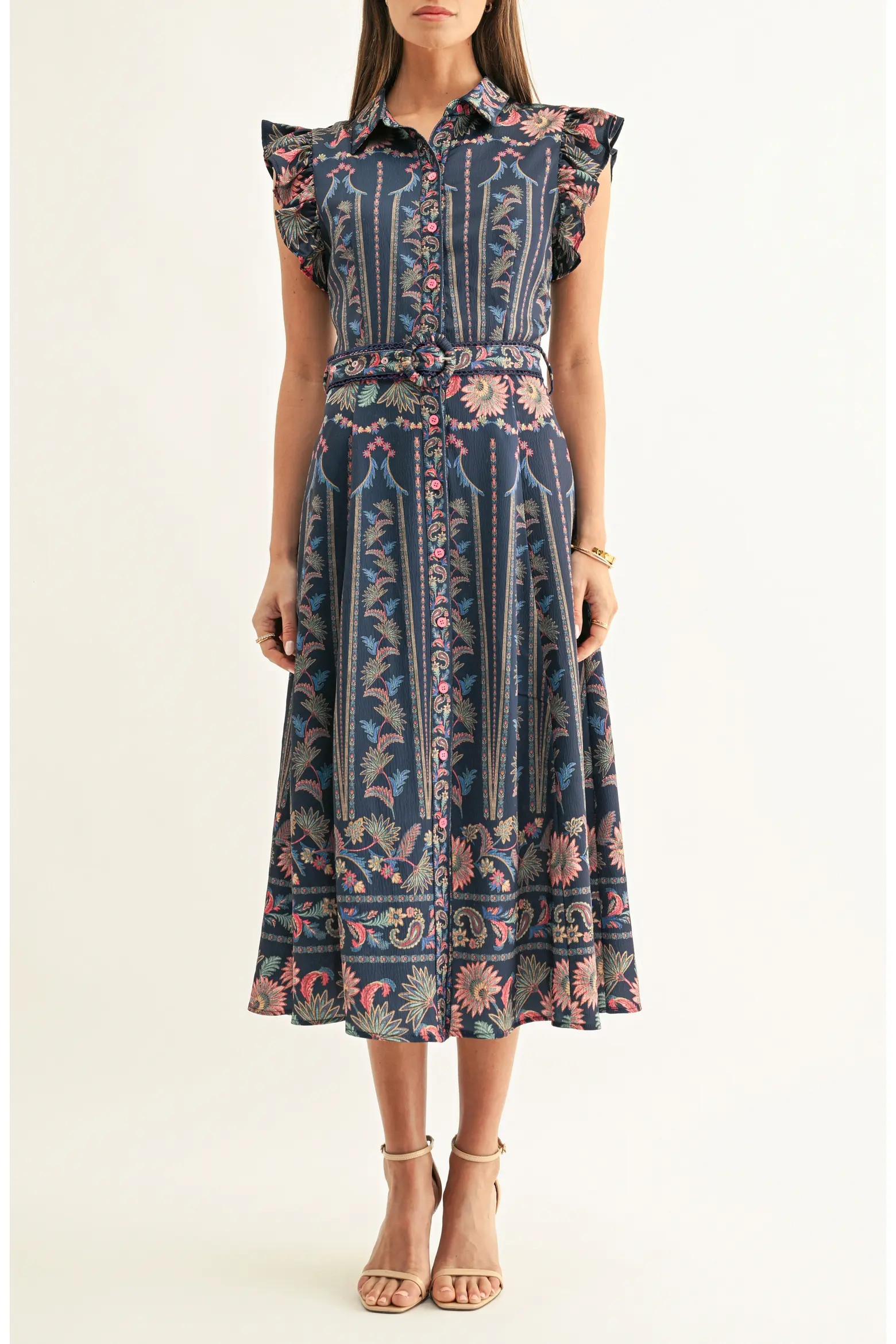 Adelyn Rae Karly Mixed Print Shirtdress (Women) | Nordstrom | Nordstrom