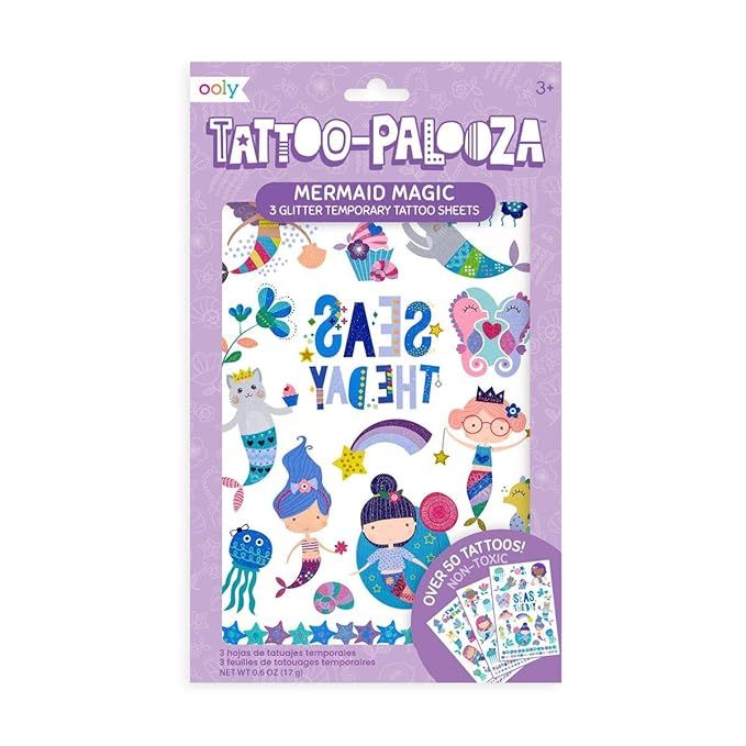 OOLY Tattoo-Palooza Over 50 Safe Non-Toxic Temporary Tattoos for Kids, Fake Tattoos as Party Favo... | Amazon (US)