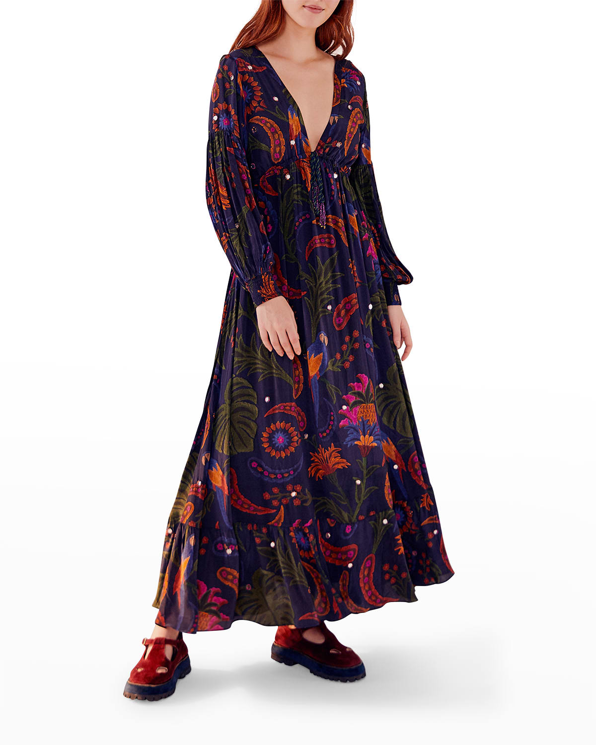 Tropical Tapestry Maxi Dress | Neiman Marcus