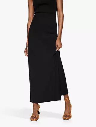 Mango A-Line Maxi Skirt, Black | John Lewis (UK)