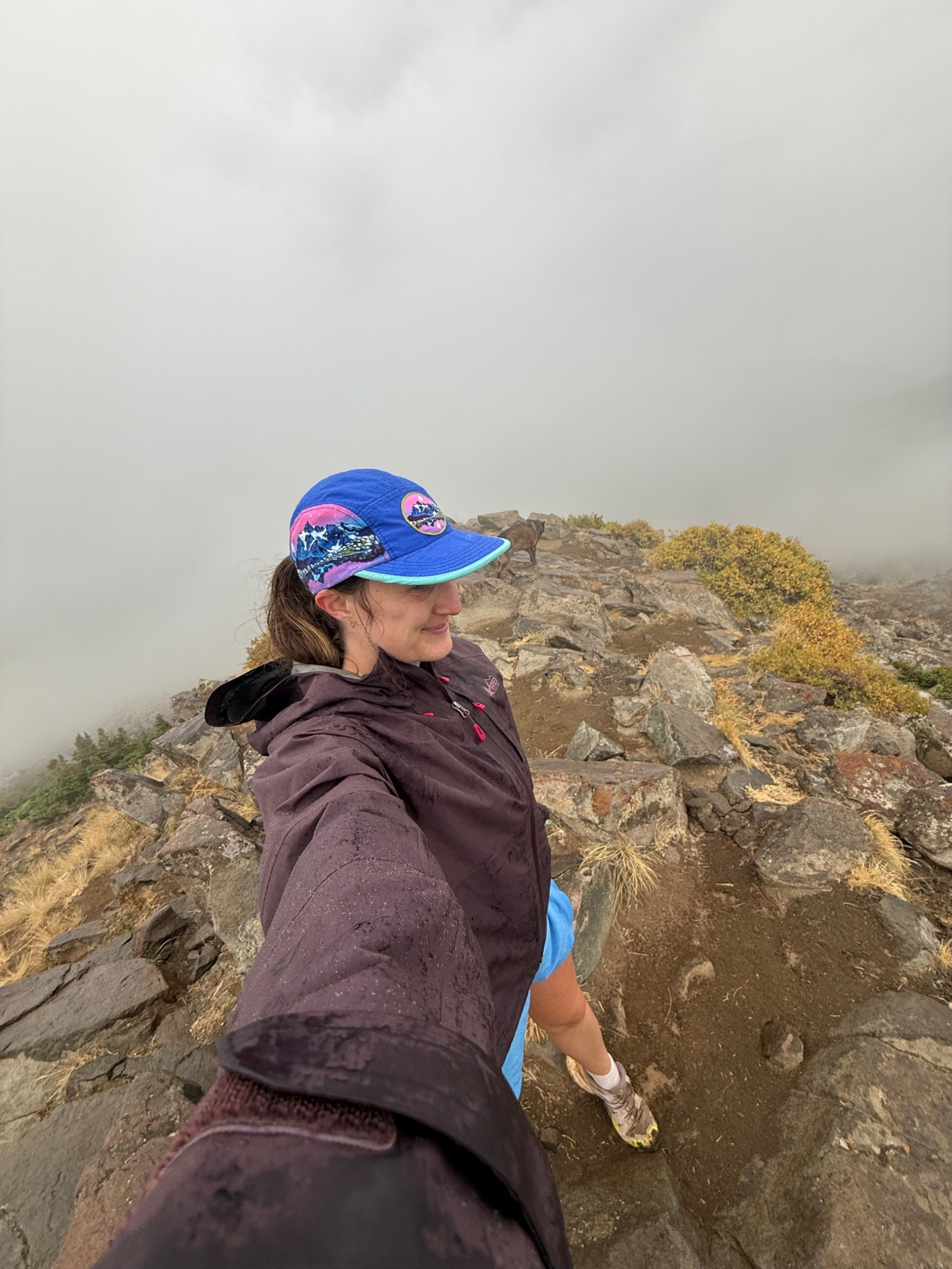 Rainy day hiking! Love this REI rain jacket #hiking #running #trailrun #hikinggear 

#LTKActive