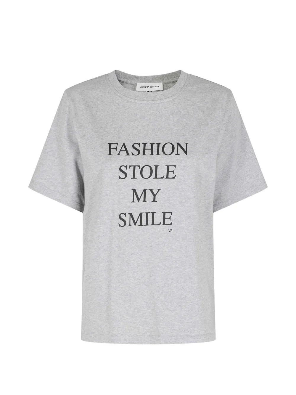 Victoria Beckham Camiseta Con Cuello Redondo | Gris | FARFETCH ES | Farfetch Global