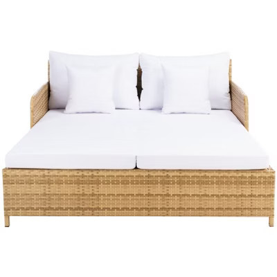 Cadeo Daybed - Outdoor - PAT7500 - Natural/White -Safavieh | Target