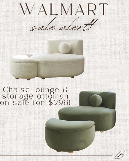 The chicest chaise lounge & storage ottoman is on sale from Walmart! 

#LTKhome #LTKsalealert #LTKstyletip