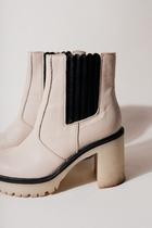 Anastasia Platform Boots in Beige/Black | Böhme US