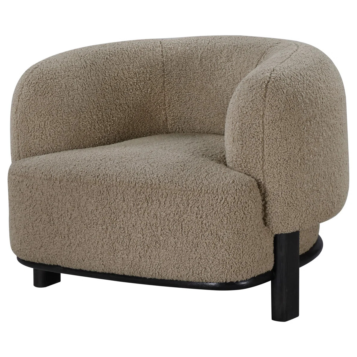 Kendricks Upholstered Barrel Back Accent Chair Mushroom | Wayfair North America