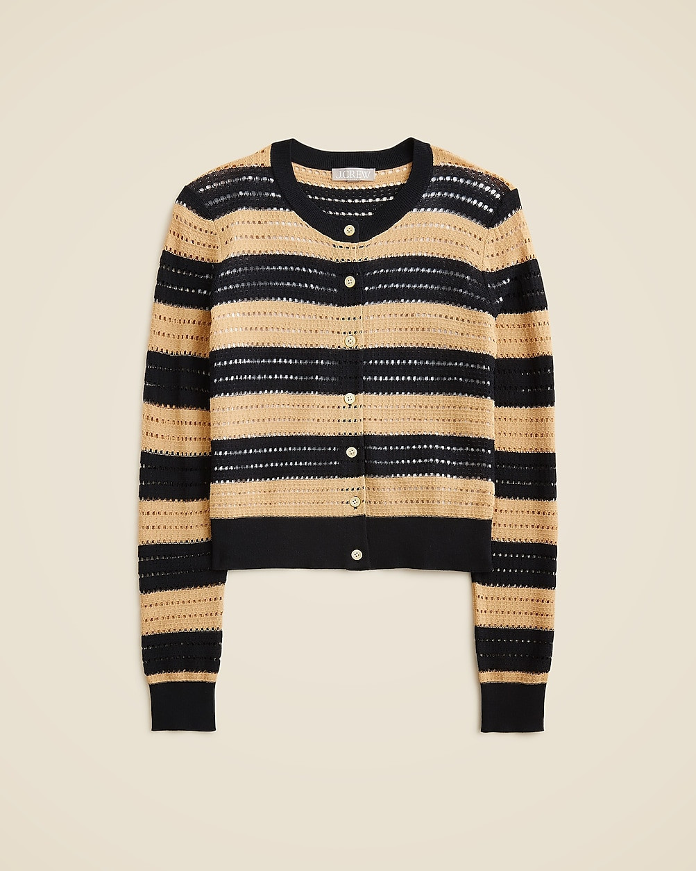 Pointelle-stitch cardigan in stripe | J. Crew US