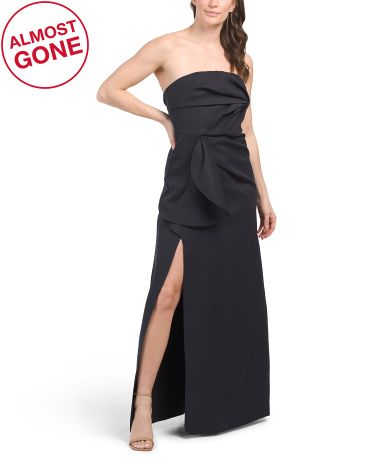 Beryl Strapless Gown With Side Slit | TJ Maxx