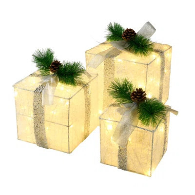 3Pcs Christmas Lighted Gift Boxes | Wayfair North America