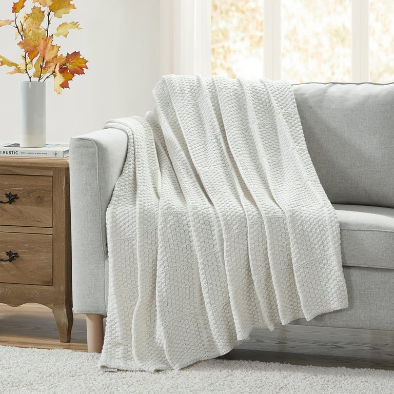 My Texas House Kelsey Ivory Acrylic Knit Throw, 60" x 80" | Walmart (US)
