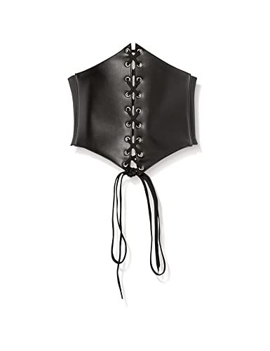 Daisy corsets Lavish Black Faux Leather Corset Belt Cincher (Medium) | Amazon (US)