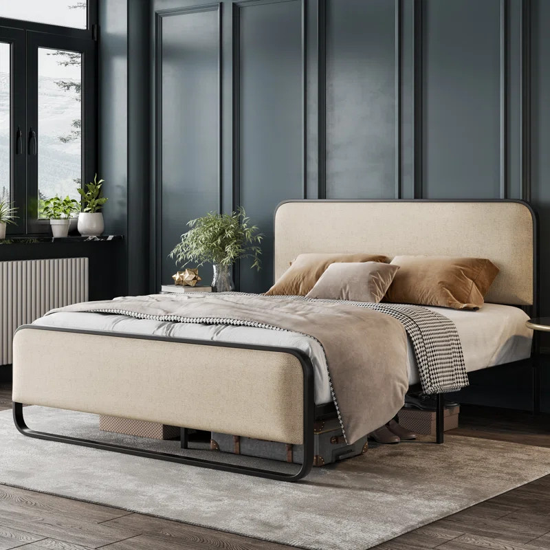 Upholstered Metal Platform Bed | Wayfair North America