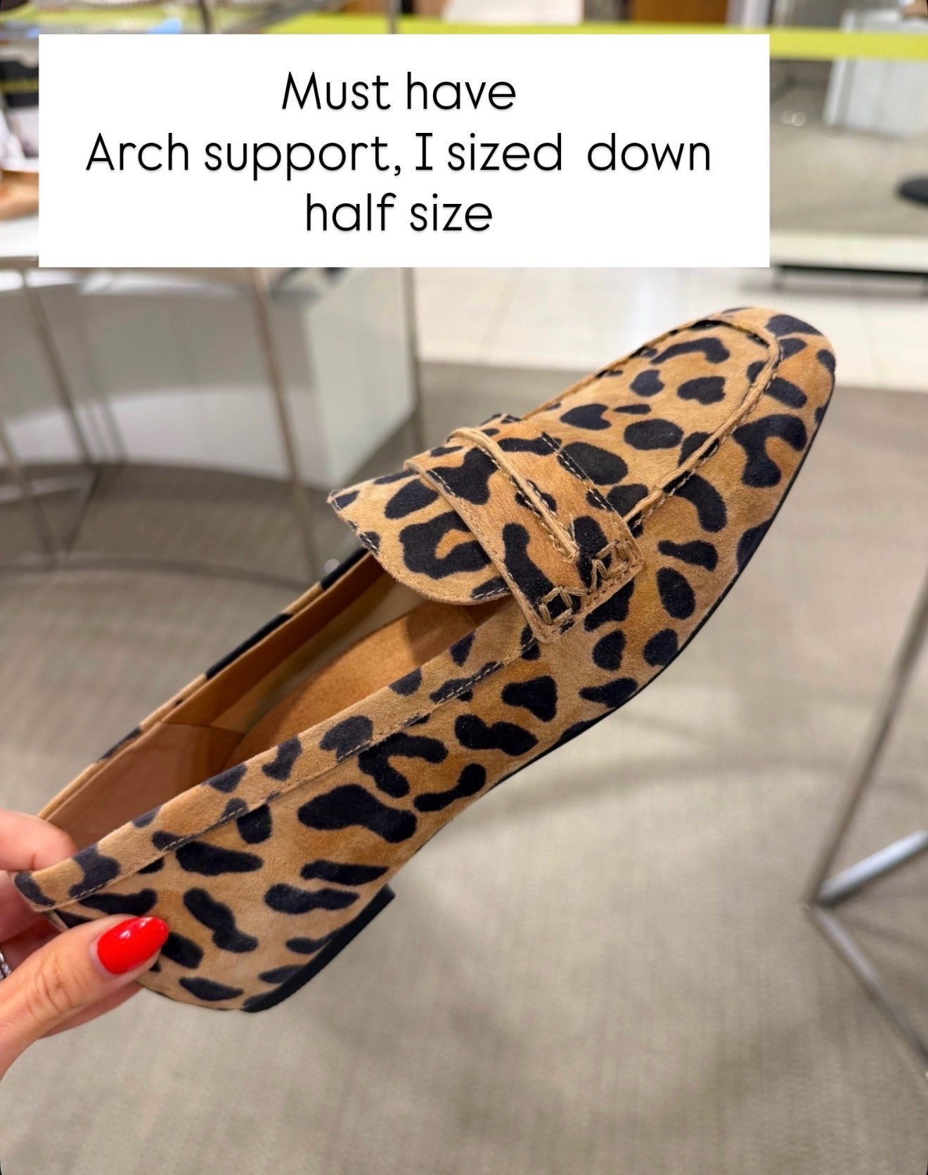 The arch support is what sold me on these leopard loafers. They’re comfortable enough for a full day on your feet, and the print is such an easy way to break up denim and neutrals for fall. I sized down half a size.

leopard loafers, arch support shoes, comfortable flats, fall loafers, leopard print shoes, women’s flats, fall shoes, comfortable shoes, casual fall style, fall fashion, annabrstyle

#LTKootd #LTKSeasonal #LTKTravel