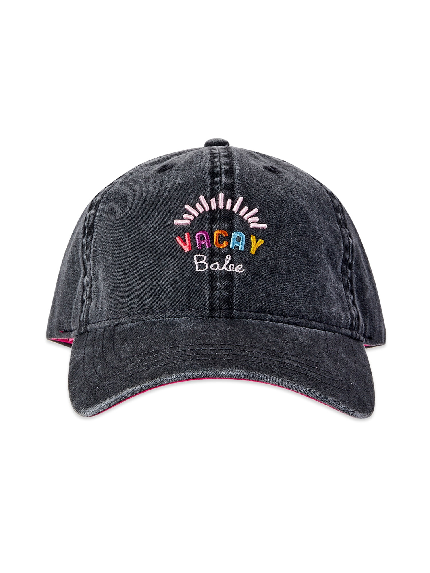 Time and Tru Women's Black Soot Vacay Babe Baseball Cap | Walmart (US)