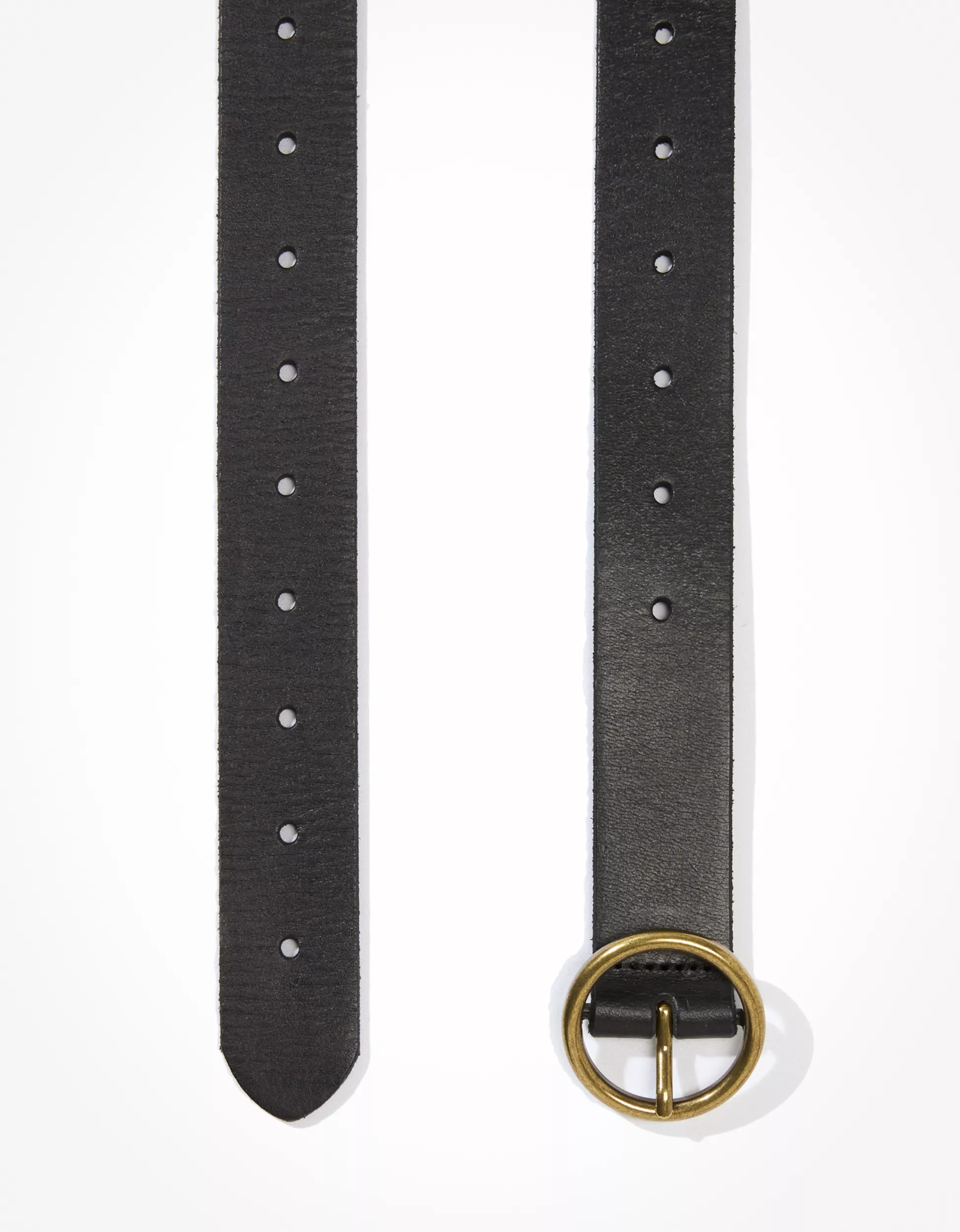 AE Oval Buckle Leather Belt | American Eagle Outfitters (US & CA)