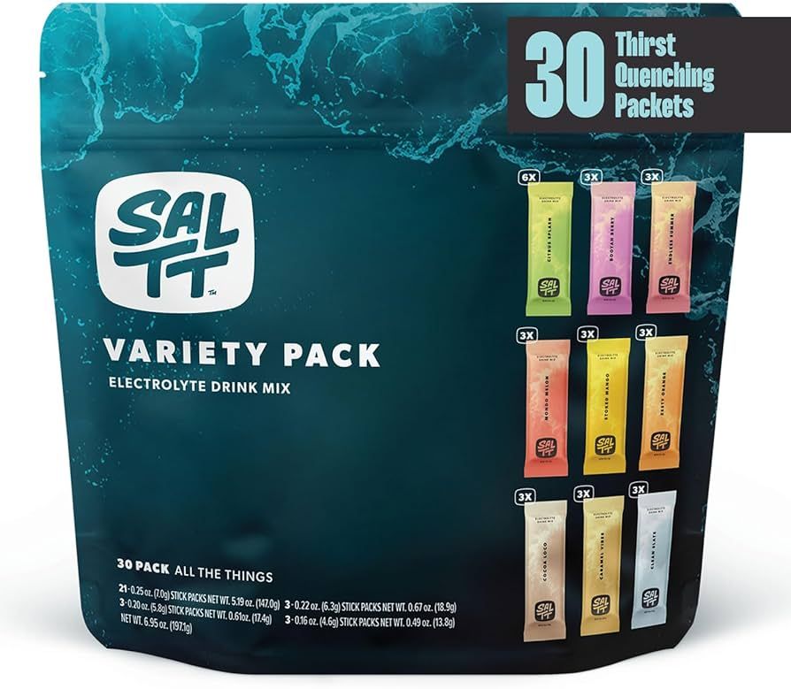 SALTT Electrolytes Powder Flavored Drink Mix - All Things Variety - 30 Hydration Packets - Magnes... | Amazon (US)