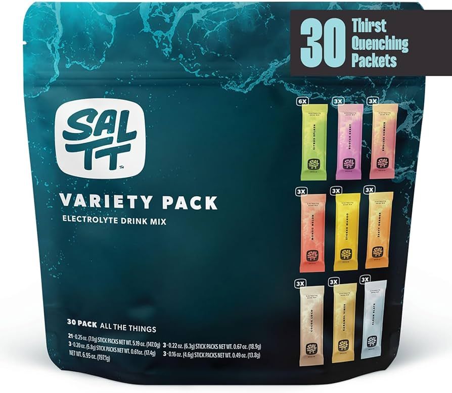SALTT Electrolytes Powder Flavored Drink Mix - All Things Variety - 30 Hydration Packets - Magnes... | Amazon (US)