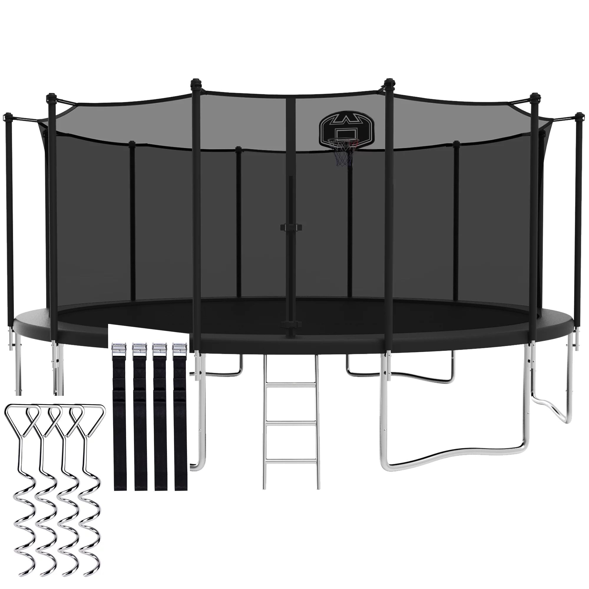 CITYLE Trampoline 12FT 14FT 15FT 16FT 1500LBS Trampoline for Adults Kids Trampolines with Basketb... | Walmart (US)