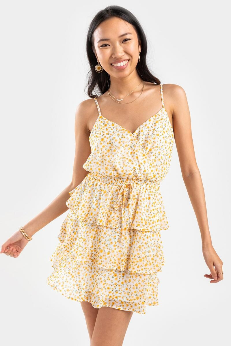 Ashlie Floral Tiered Mini Dress | Francesca’s Collections