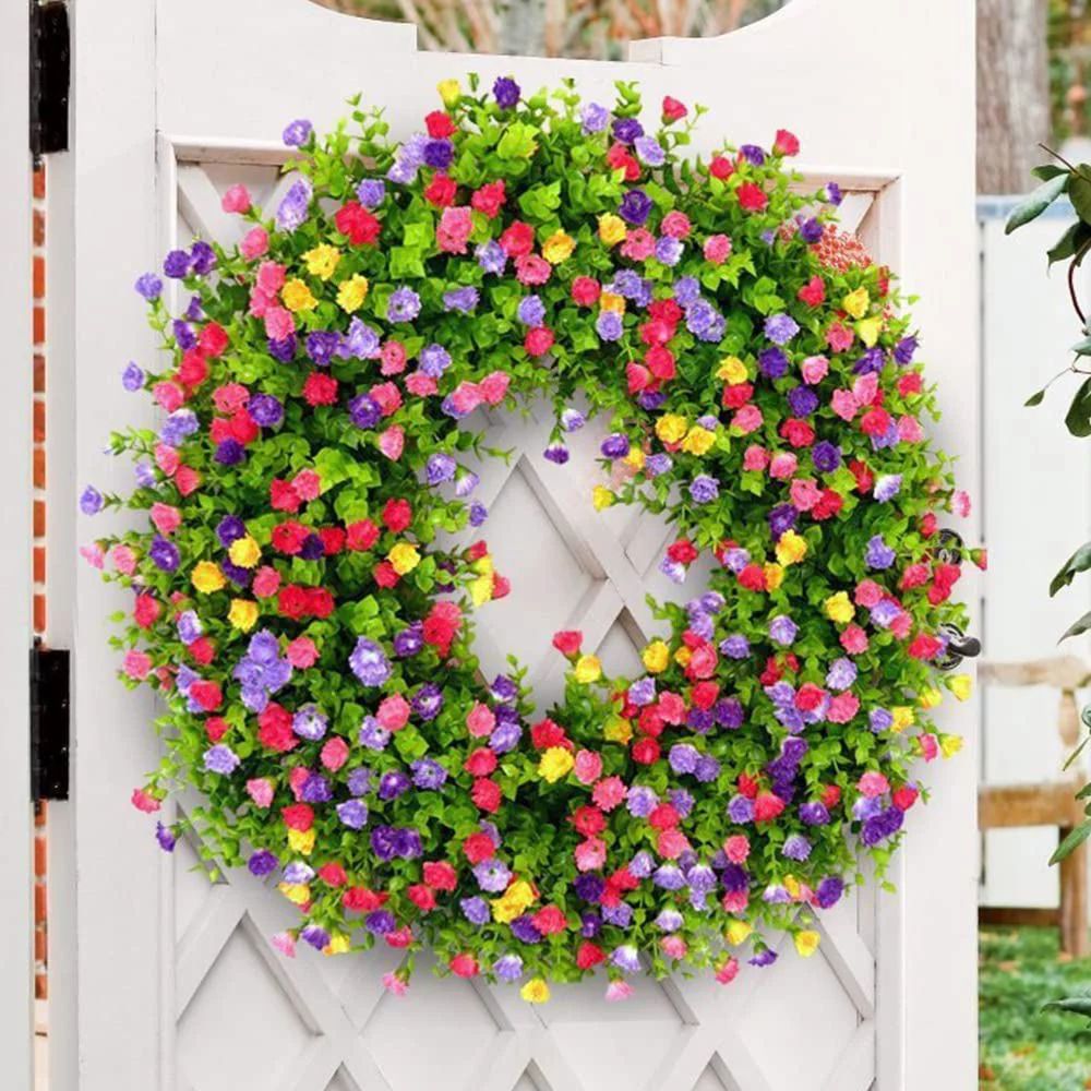 2022 New Decor Wreath, Versatile Decor Farmhouse Colorful Cottage Wreath,Colorful Spring and Summ... | Walmart (US)