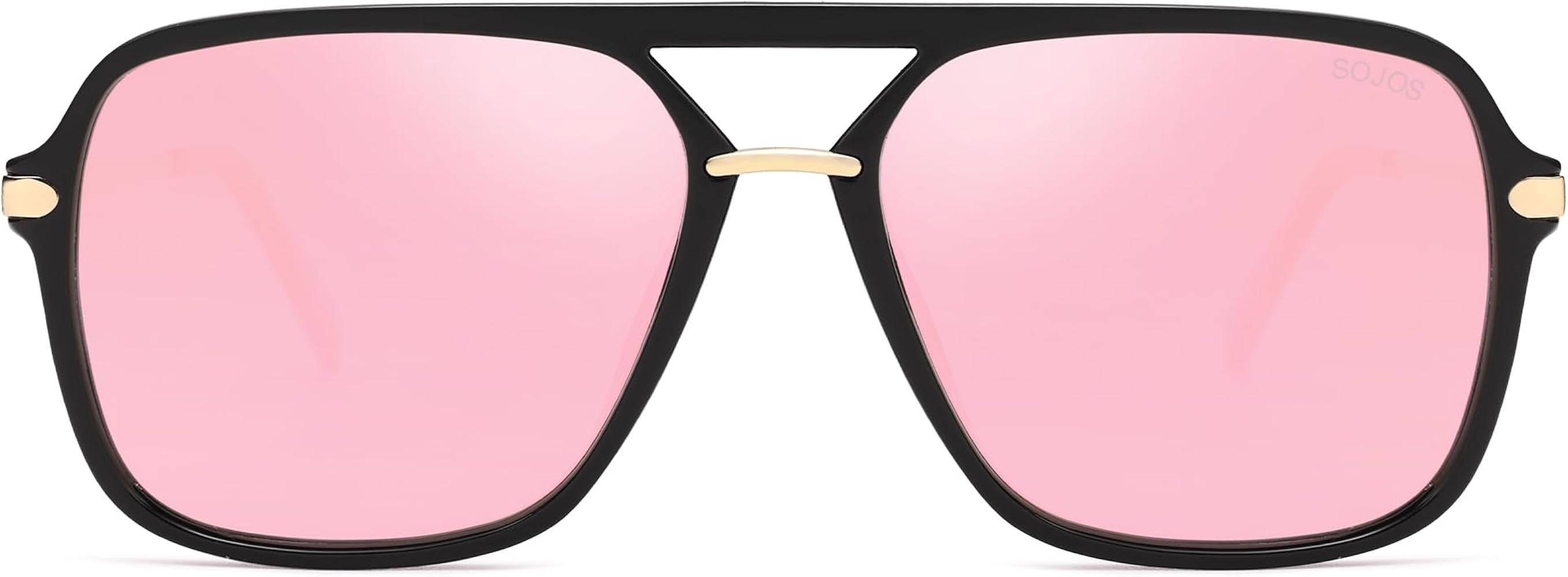 SOJOS Sunglasses for Women & Men, Square, Retro, Polarized Lens, Trendy Aviator, 90s Shades | Amazon (US)