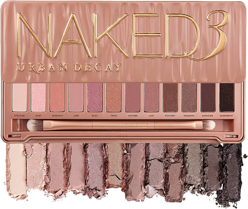 URBAN DECAY Naked3 Eyeshadow Palette, 12 Versatile Rosy Neutral Shades for Every Day - Ultra-Blen... | Amazon (US)