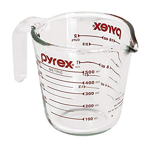 Pyrex Prepware 2-Cup Measuring Cup, Red Graphics, Clear | Amazon (US)