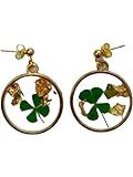 Four Leaf Clover Earrings Lucky Charm Hypoallergenic Gold Drop Stud Earrings | Amazon (US)