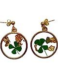 Four Leaf Clover Earrings Lucky Charm Hypoallergenic Gold Drop Stud Earrings | Amazon (US)