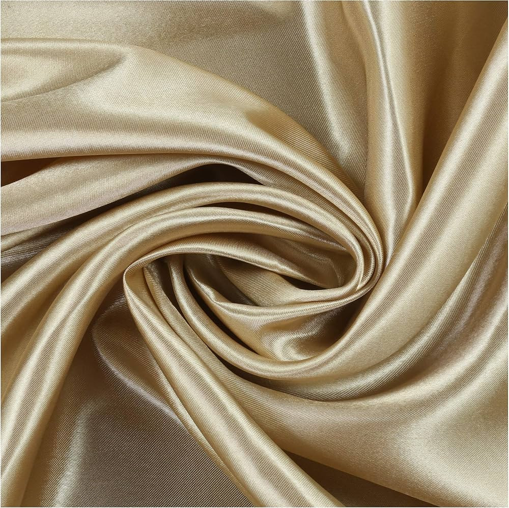 MDS Christmas Satin Fabric 10 Yards, 44" Wide, Silky Smooth Charmeuse Sateen Cloth for New Year P... | Amazon (US)