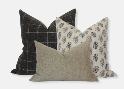 Neutral Sofa Pillow Set of 3 Throw Pillow Set Brown Pillow - Etsy